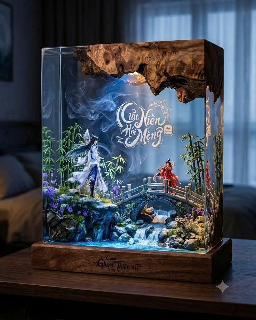 Epoxy Night Lamp – Nine Years of Dreams